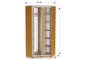 Угловой шкаф-купе 1100*1100