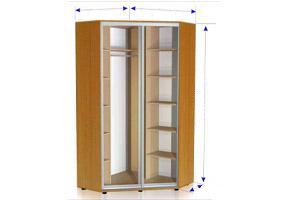 Угловой шкаф-купе 1350*1350